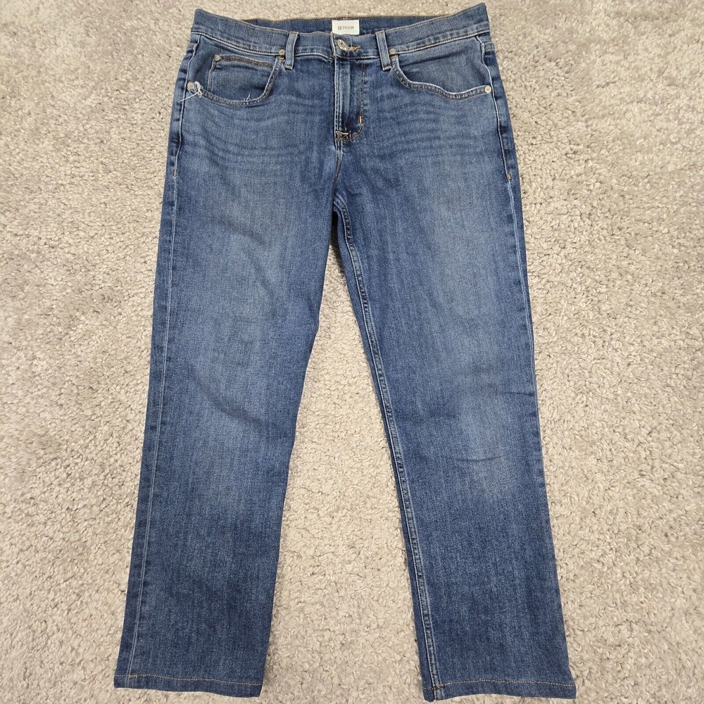 Hudson Jeans Mens 34x27 Blue Blake Slim Straight Medium Wash Denim READ